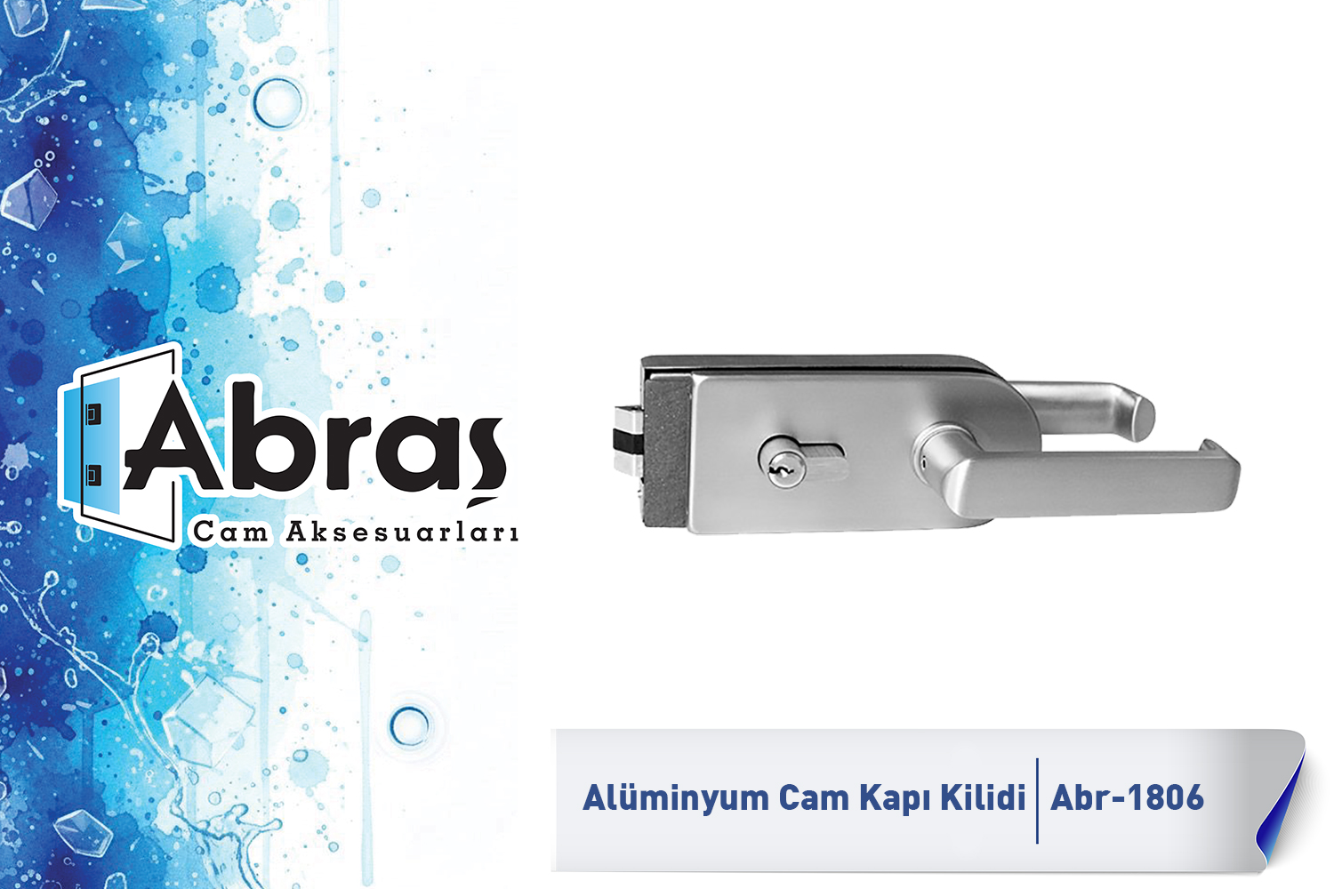 Alüminyum Cam Kapı Kilidi Abr-1806