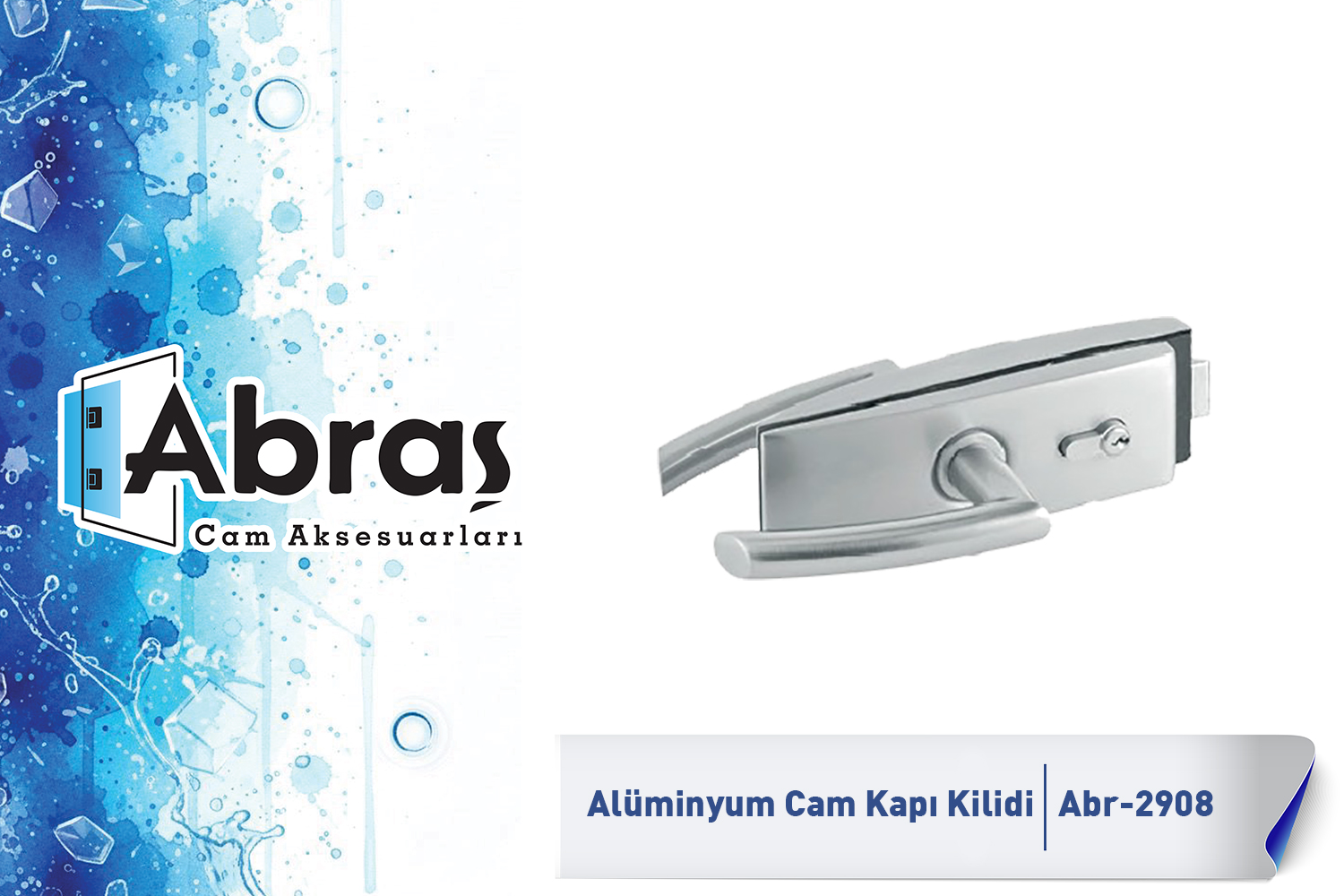 Alüminyum Cam Kapı Kilidi Abr-2908