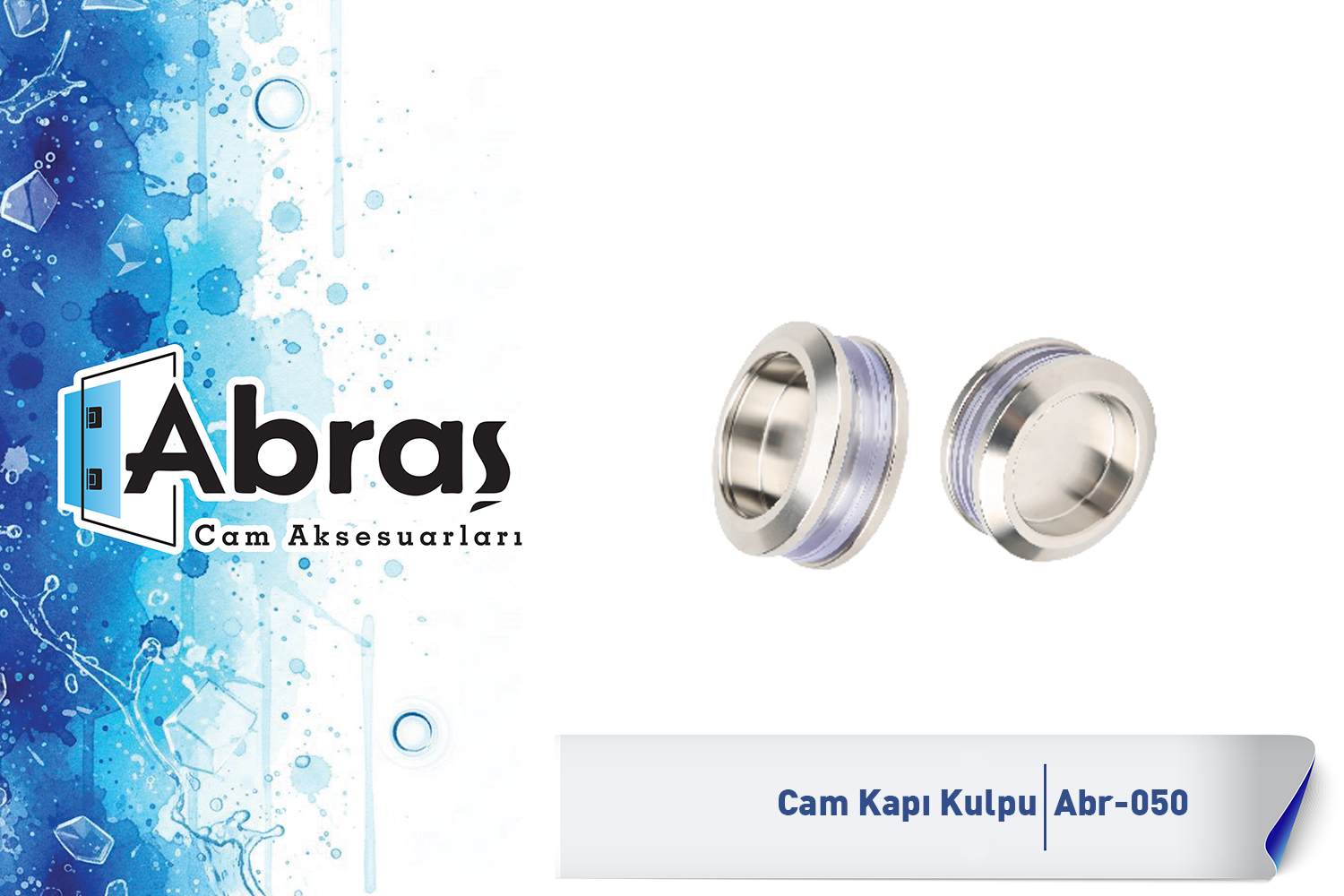 Cam Kapı Noktasal Gömme Kulp Abr-050