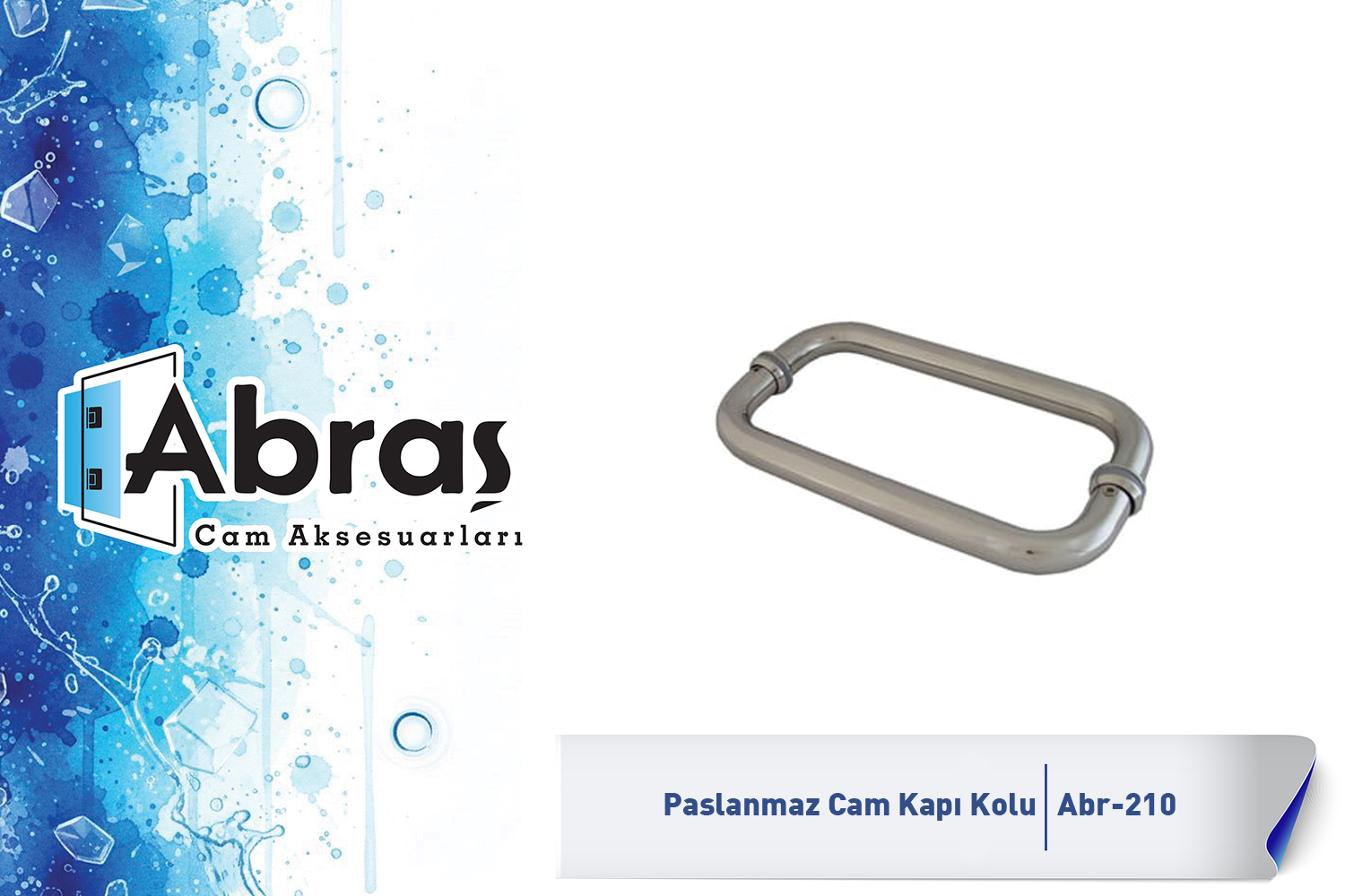 Paslanmaz Cam Kapı Çekme Kolu Abr-210