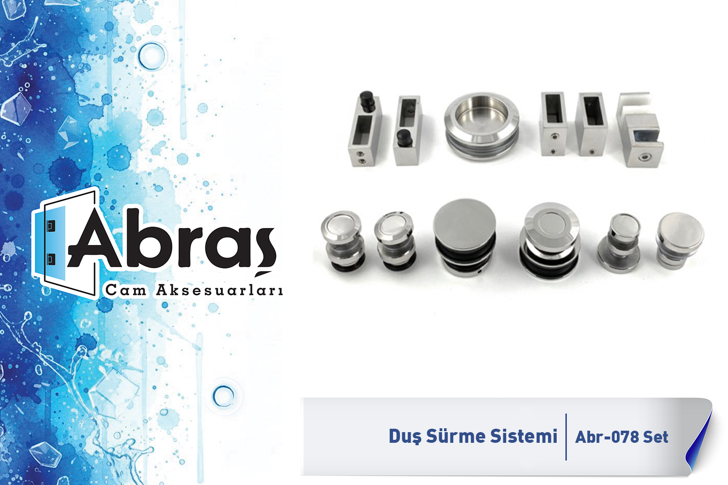 Parlak Paslanmaz Duş Sürme Set Abr-078 Set