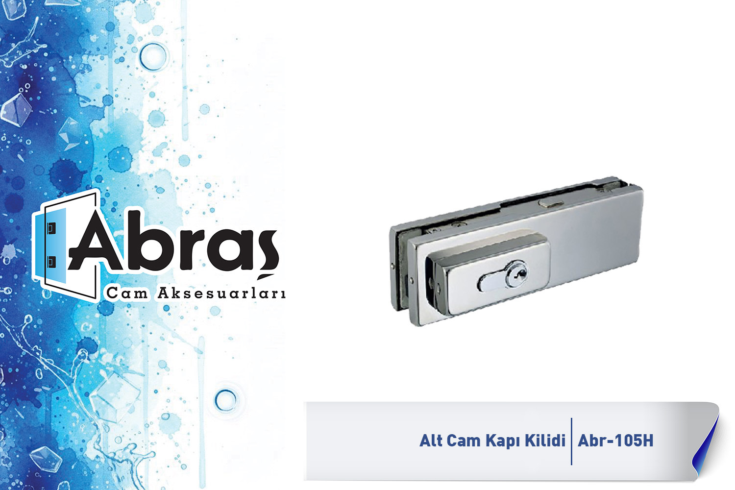 Alt Emniyet Cam Kapı Kilidi Abr-105H