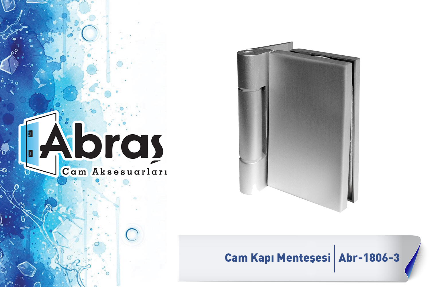 Alüminyum Yaprak Cam Kapı Menteşesi Abr-1806-3
