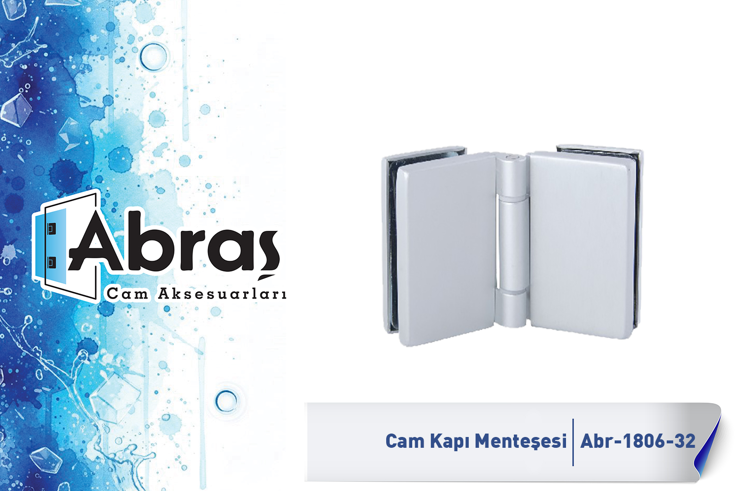 Alüminyum Yaprak Cam Kapı Menteşesi Abr-1806-32