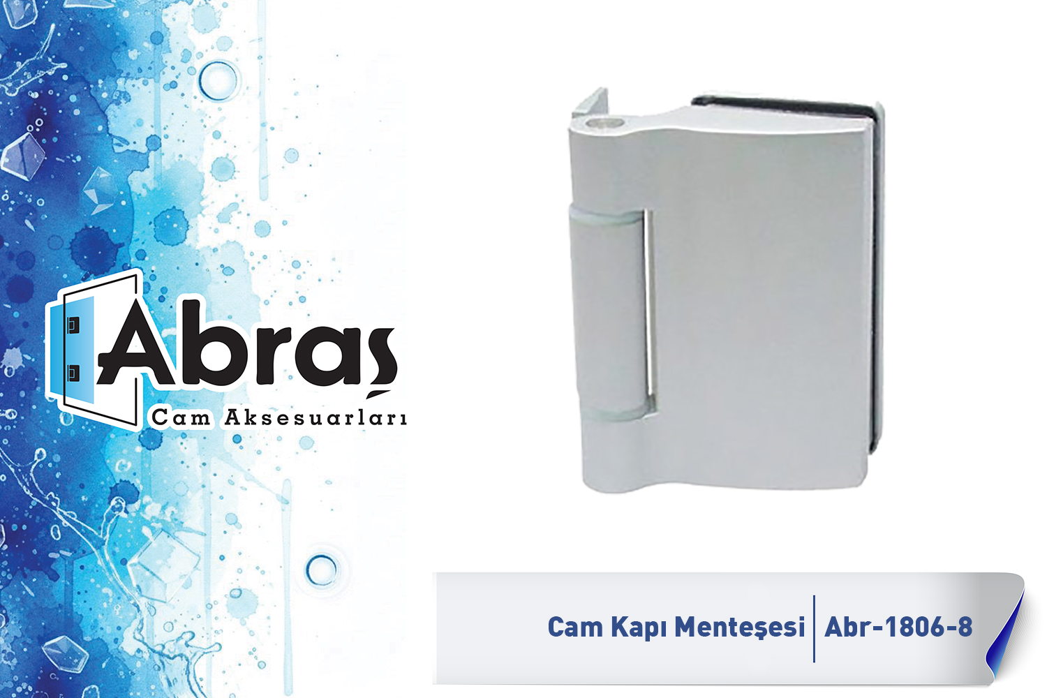 Alüminyum Yaprak Cam Kapı Menteşesi Abr-1806-8